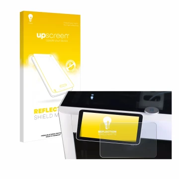 Parte frontal de un envase de producto con el logotipo de la marca upscreen. Al lado se muestra el dispositivo Bambu Lab X1-Ca