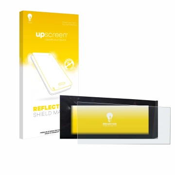 Parte frontal de un envase de producto con el logotipo de la marca upscreen. Al lado se muestra el dispositivo Opel Astra L 20