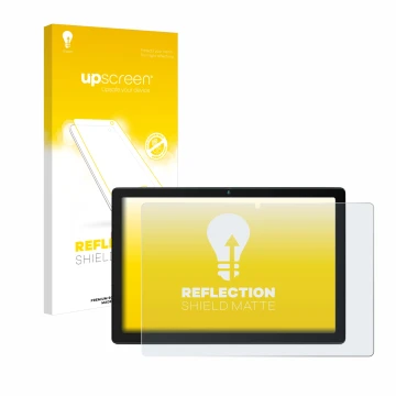 Parte frontal de un envase de producto con el logotipo de la marca upscreen. Al lado se muestra el dispositivo HotLight HLT100