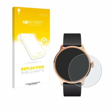 Parte frontal de un envase de producto con el logotipo de la marca upscreen. Al lado se muestra el dispositivo Withings ScanWa