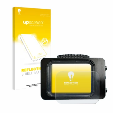 Parte frontal de un envase de producto con el logotipo de la marca upscreen. Al lado se muestra el dispositivo Divesoft Freedo