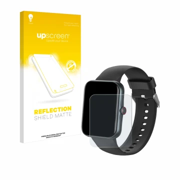 Parte frontal de un envase de producto con el logotipo de la marca upscreen. Al lado se muestra el dispositivo Pthtechus S80K 