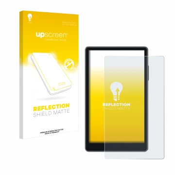 Parte frontal de un envase de producto con el logotipo de la marca upscreen. Al lado se muestra el dispositivo Keystone 3 Pro 