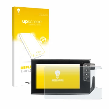 Parte frontal de un envase de producto con el logotipo de la marca upscreen. Al lado se muestra el dispositivo Valtra SmartTou