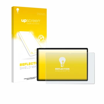 Parte frontal de un envase de producto con el logotipo de la marca upscreen. Al lado se muestra el dispositivo Goodtel G10 con