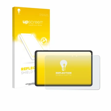 Parte frontal de un envase de producto con el logotipo de la marca upscreen. Al lado se muestra el dispositivo VALE V12E-LTE-8