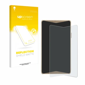 Parte frontal de un envase de producto con el logotipo de la marca upscreen. Al lado se muestra el dispositivo ELLIPAL Titan 2