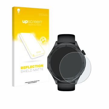 Parte frontal de un envase de producto con el logotipo de la marca upscreen. Al lado se muestra el dispositivo Kardena Care Pr