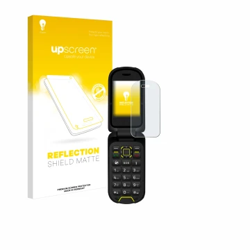Parte frontal de un envase de producto con el logotipo de la marca upscreen. Al lado se muestra el dispositivo Hammer Bow LTE 