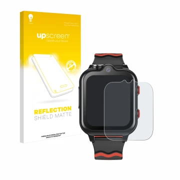 Parte frontal de un envase de producto con el logotipo de la marca upscreen. Al lado se muestra el dispositivo Carneedi D35 1.