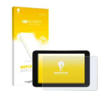 Parte frontal de un envase de producto con el logotipo de la marca upscreen. Al lado se muestra el dispositivo YoloLiv YoloBox