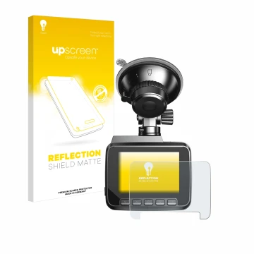 Parte frontal de un envase de producto con el logotipo de la marca upscreen. Al lado se muestra el dispositivo Azdome IT-G63D 