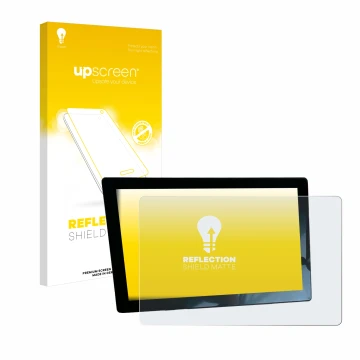 Parte frontal de un envase de producto con el logotipo de la marca upscreen. Al lado se muestra el dispositivo John Deere G5 U