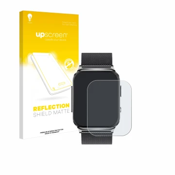 Parte frontal de un envase de producto con el logotipo de la marca upscreen. Al lado se muestra el dispositivo Kardena Care Pr