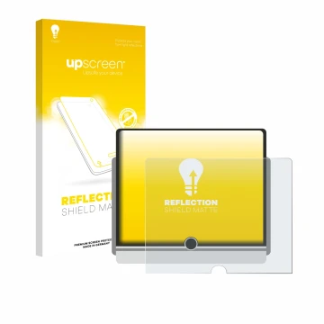 Parte frontal de un envase de producto con el logotipo de la marca upscreen. Al lado se muestra el dispositivo Lexus LBX 2024 