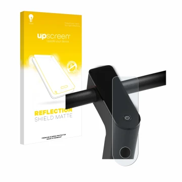 Parte frontal de un envase de producto con el logotipo de la marca upscreen. Al lado se muestra el dispositivo Xiaomi Mi 4 Pro