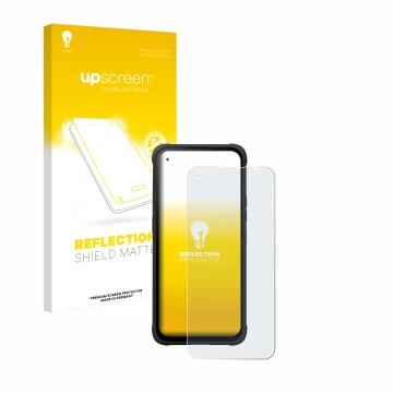 Parte frontal de un envase de producto con el logotipo de la marca upscreen. Al lado se muestra el dispositivo Hammer Blade V 