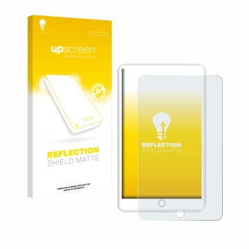 Parte frontal de un envase de producto con el logotipo de la marca upscreen. Al lado se muestra el dispositivo Mechen H1 con s