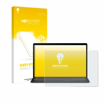 Parte frontal de un envase de producto con el logotipo de la marca upscreen. Al lado se muestra el dispositivo Minisforum V3 3
