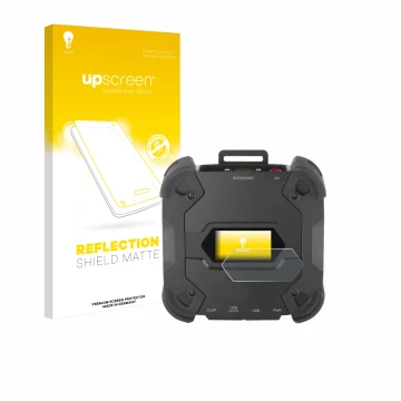 Parte frontal de un envase de producto con el logotipo de la marca upscreen. Al lado se muestra el dispositivo Texa TXT MULTIH