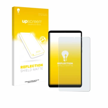 Parte frontal de un envase de producto con el logotipo de la marca upscreen. Al lado se muestra el dispositivo Xiaomi Redmi Pa