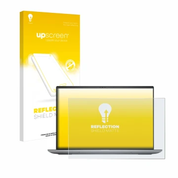 Parte frontal de un envase de producto con el logotipo de la marca upscreen. Al lado se muestra el dispositivo Dell Precision 