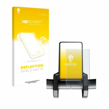 Parte frontal de un envase de producto con el logotipo de la marca upscreen. Al lado se muestra el dispositivo Joyor S8-S V1 c