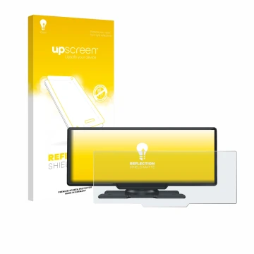 Parte frontal de un envase de producto con el logotipo de la marca upscreen. Al lado se muestra el dispositivo Lamto 9.26