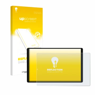 Parte frontal de un envase de producto con el logotipo de la marca upscreen. Al lado se muestra el dispositivo Pixpeak M820 10