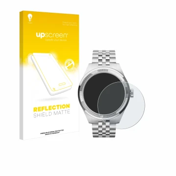 Parte frontal de un envase de producto con el logotipo de la marca upscreen. Al lado se muestra el dispositivo Withings ScanWa