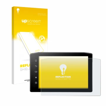 Parte frontal de un envase de producto con el logotipo de la marca upscreen. Al lado se muestra el dispositivo Ekiy MTC07 6.25