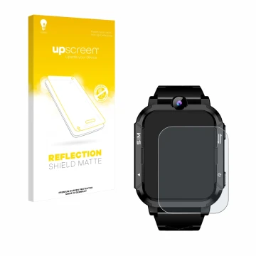 Parte frontal de un envase de producto con el logotipo de la marca upscreen. Al lado se muestra el dispositivo Blackview Z20 K