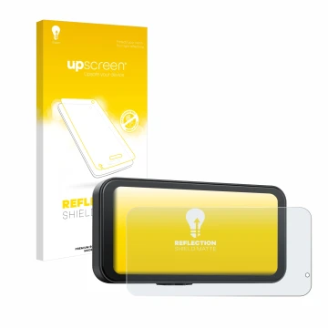 Parte frontal de un envase de producto con el logotipo de la marca upscreen. Al lado se muestra el dispositivo Volam RC15B 6.2