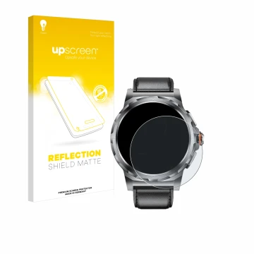 Parte frontal de un envase de producto con el logotipo de la marca upscreen. Al lado se muestra el dispositivo LIGE SML6-R-E 1