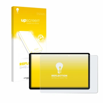 Parte frontal de un envase de producto con el logotipo de la marca upscreen. Al lado se muestra el dispositivo Xgody Q17 11