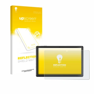 Parte frontal de un envase de producto con el logotipo de la marca upscreen. Al lado se muestra el dispositivo SGIN T10 Pro 10