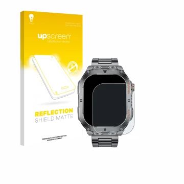 Parte frontal de un envase de producto con el logotipo de la marca upscreen. Al lado se muestra el dispositivo SUNKTA EF9-A 2.