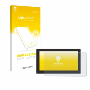 Parte frontal de un envase de producto con el logotipo de la marca upscreen. Al lado se muestra el dispositivo Cupra Tavascan 