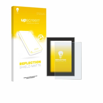 Parte frontal de un envase de producto con el logotipo de la marca upscreen. Al lado se muestra el dispositivo Volvo XC60 (201