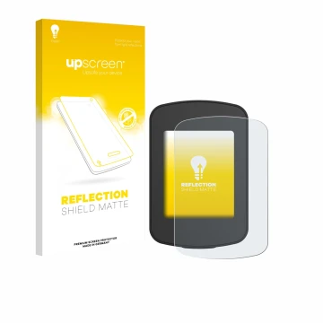 Parte frontal de un envase de producto con el logotipo de la marca upscreen. Al lado se muestra el dispositivo Decathlon Van R
