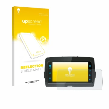Parte frontal de un envase de producto con el logotipo de la marca upscreen. Al lado se muestra el dispositivo Diamond Audio M