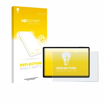 Parte frontal de un envase de producto con el logotipo de la marca upscreen. Al lado se muestra el dispositivo Maxlegen M40 14