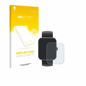 Parte frontal de un envase de producto con el logotipo de la marca upscreen. Al lado se muestra el dispositivo Alutoria S80K 1