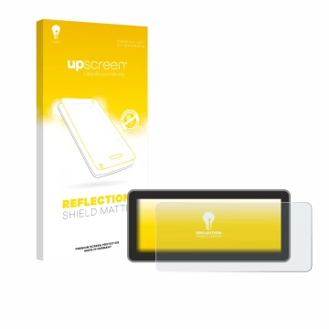 Parte frontal de un envase de producto con el logotipo de la marca upscreen. Al lado se muestra el dispositivo Vantrue Nexus 4