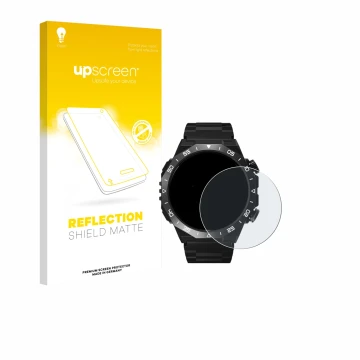 Parte frontal de un envase de producto con el logotipo de la marca upscreen. Al lado se muestra el dispositivo HOIFA S11 1.39