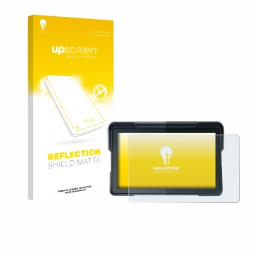 Parte frontal de un envase de producto con el logotipo de la marca upscreen. Al lado se muestra el dispositivo Lamtto RC19 7