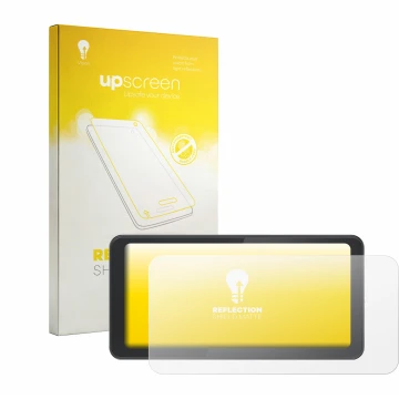Parte frontal de un envase de producto con el logotipo de la marca upscreen. Al lado se muestra el dispositivo Spedal CL871 6.