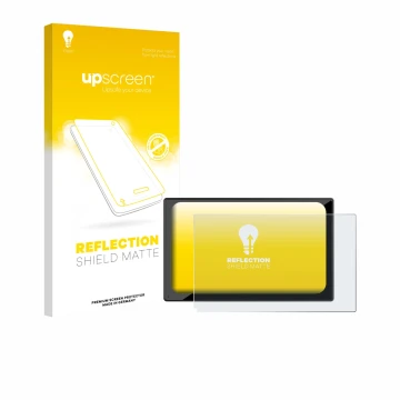 Parte frontal de un envase de producto con el logotipo de la marca upscreen. Al lado se muestra el dispositivo Carpuride V9 9