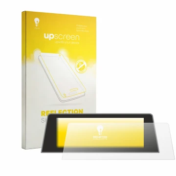 Parte frontal de un envase de producto con el logotipo de la marca upscreen. Al lado se muestra el dispositivo BMW X3 G01 G3X 