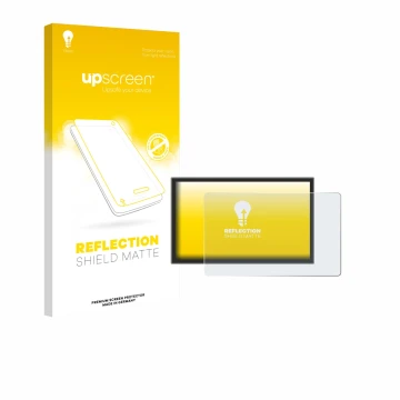 Parte frontal de un envase de producto con el logotipo de la marca upscreen. Al lado se muestra el dispositivo Leapmotor C10 2